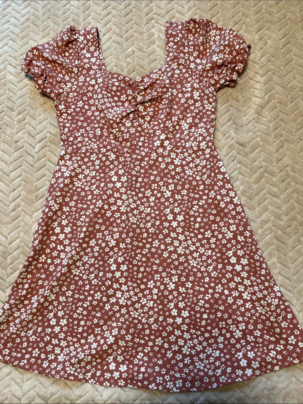 Floral Mini Dress in Mauve